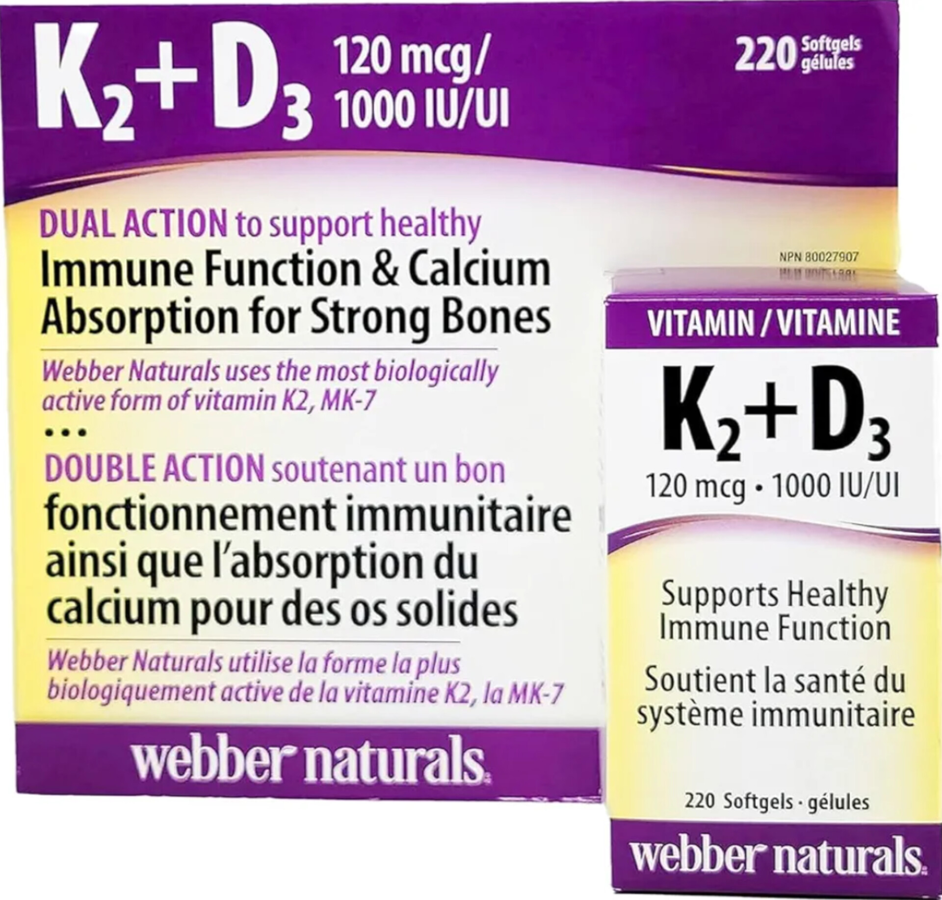 ویتامین دی ۳‌ و کا ۲ K2 +D3 وبر نچرالز