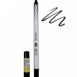 بل مداد چشم مشکی کربن بلک پوکه سفید اصل BELL Eyeliner pencil 100 carbon black
