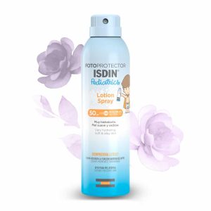 اسپری ضد آفتاب بی رنگ کودکان ایزدین اصل SPF50 ISDIN Fotoprotector Transparent Spray Wet Skin Pediatrics SPF 50