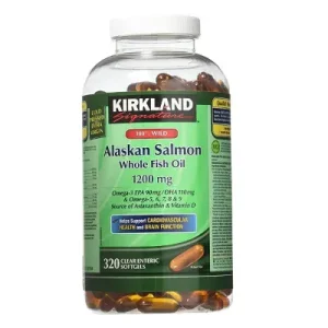 روغن ماهی سالمون آلاسکا کرکلند اصل | Kirkland Wild Alaskan Salmon Fish Oil 320 softgels