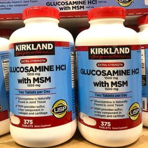 قرص گلوکوزامین 375 عددی کرکلند اصل | Kirkland Glucosamine HcI With MSM