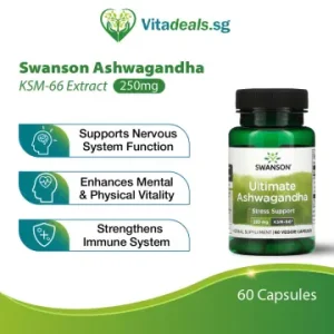 کپسول آشواگاندا سوانسون 60 عددی اصل | SWANSON ASHWAGANDHA 450mg