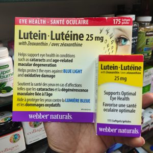 لوتیین وبر نچرالز ۲۵میلی گرم | Lutein Lutéine 25 mg webber naturals 175 softgels