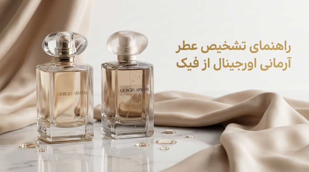 راهنمای کامل تشخیص عطر آرمانی اورجینال از فیک (۱۲ روش قطعی)