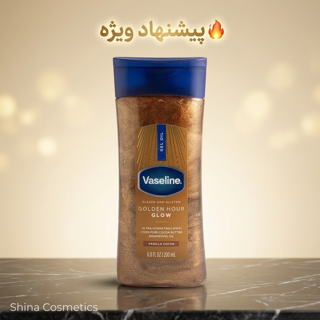 خرید ژل روغنی براق کننده وازلین Golden Hour Glow | تضمین اصالت خرید ژل روغنی براق کننده وازلین Golden Hour Glow | تضمین اصالت
